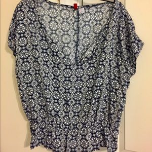 H&M Navy and White Top Size 14